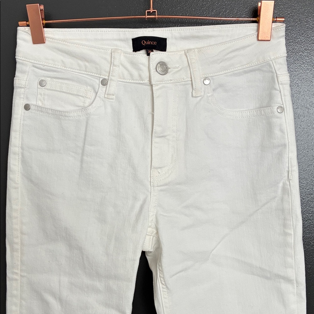 Luna Stretch Slim Straight Jeans Cloud White Size 26 - Picture 5 of 9